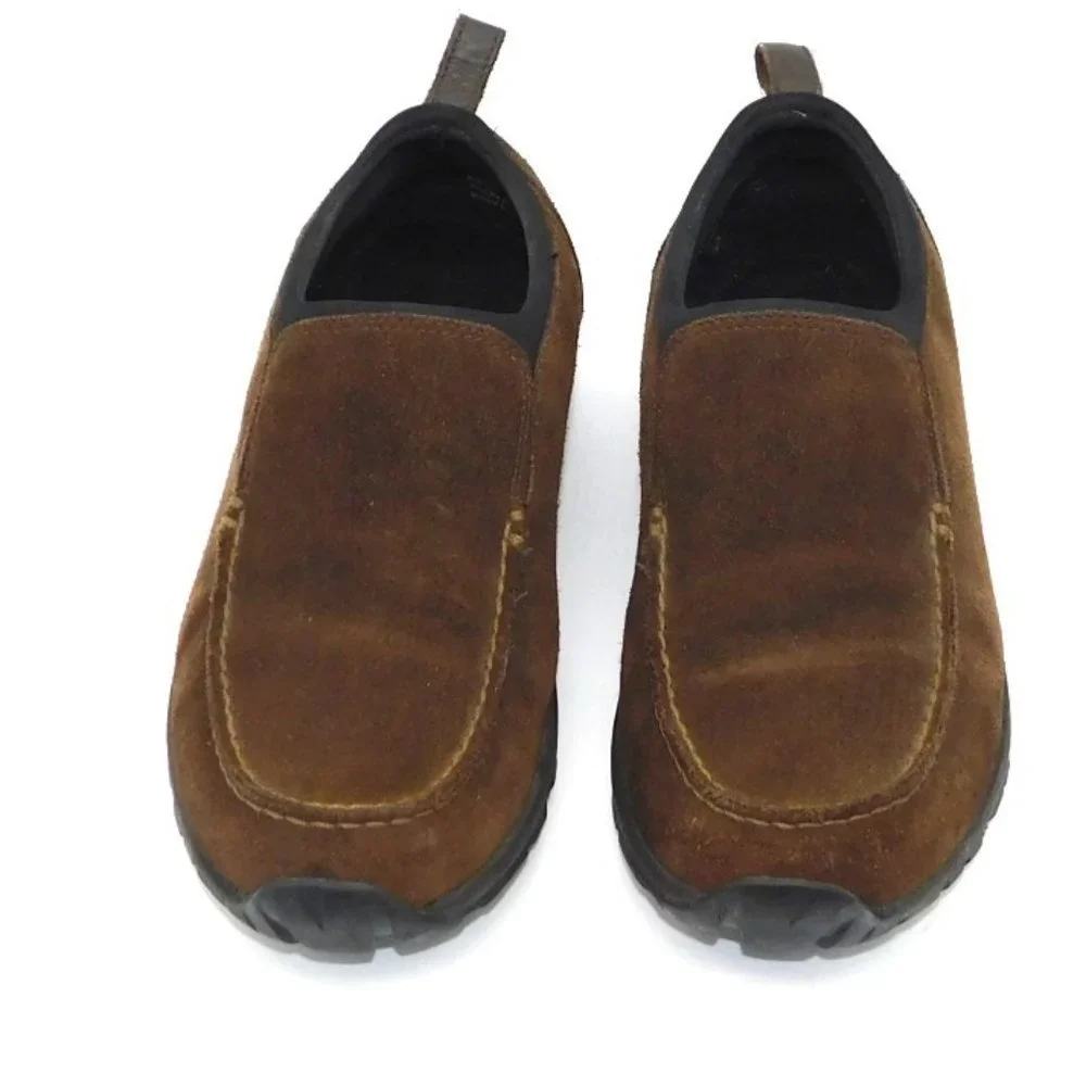 Lands End Brown Suede All Weather Slip-on Casual Loafer